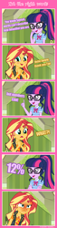Size: 1278x5107 | Tagged: safe, artist:kingdark0001, imported from derpibooru, sci-twi, sunset shimmer, twilight sparkle, equestria girls, angry, blushing, comic, cross-popping veins, female, geode of empathy, geode of telekinesis, lesbian, magical geodes, red face, scitwishimmer, shipping, shipping denied, sunset shimmer is not amused, sunsetsparkle, this will end in pain, this will not end well, trollight sparkle, unamused