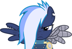 Size: 1012x687 | Tagged: safe, artist:foxyfell1337, imported from derpibooru, rainbow dash, original species, pony, alternate timeline, apocalypse dash, crystal war timeline, simple background, solo, torn ear, transparent background, umbra pony