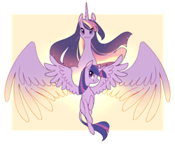 Size: 1134x932 | Tagged: safe, artist:vergolophus, imported from derpibooru, twilight sparkle, alicorn, pony, the last problem, crown, duality, female, jewelry, older, older twilight, older twilight sparkle (alicorn), princess twilight 2.0, regalia, self paradox, self ponidox, simple background, solo, twilight sparkle (alicorn)