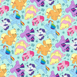 Size: 4096x4096 | Tagged: safe, artist:cutepencilcase, imported from derpibooru, applejack, fluttershy, pinkie pie, rainbow dash, rarity, twilight sparkle, alicorn, earth pony, pegasus, pony, unicorn, beady eyes, chibi, mane six, potato pony, twilight sparkle (alicorn)