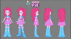 Size: 828x458 | Tagged: safe, artist:rupahrusyaidi, imported from derpibooru, pinkie pie, equestria girls, boots, clothes, high heel boots, shirt, shoes, skirt, solo