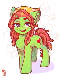 Size: 1486x1900 | Tagged: safe, artist:falafeljake, imported from derpibooru, tree hugger, earth pony, pony, chest fluff, cute, ear fluff, eye clipping through hair, female, huggerbetes, looking at you, mare, open mouth, open smile, smiling, smiling at you, solo