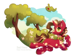 Size: 4768x3468 | Tagged: safe, artist:dedfriend, imported from derpibooru, oc, oc only, insect, ladybug, pony, unicorn, leaf, simple background, solo, transparent background, tree