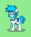 Size: 62x73 | Tagged: safe, artist:dematrix, imported from derpibooru, pegasus, pony, pony town, glasses, gradius, green background, konami, male, markings, picture for breezies, pixel art, ponified, simple background, solo, stallion, vic viper