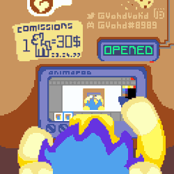 Size: 512x512 | Tagged: safe, artist:vohd, imported from derpibooru, oc, oc only, oc:vohd, earth pony, pony, advertisement, animated, cookie, cup, drawing, food, gif, graphics tablet, overhead view, pixel art, signature
