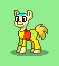 Size: 59x66 | Tagged: safe, artist:dematrix, imported from derpibooru, earth pony, pony, pony town, aang, avatar, clothes, green background, male, picture for breezies, pixel art, simple background, solo, stallion