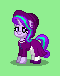 Size: 60x76 | Tagged: safe, artist:dematrix, imported from derpibooru, oc, oc:starlit magdalene, pony, unicorn, pony town, 60s, clothes, female, glasses, green background, hat, mare, not starlight glimmer, picture for breezies, pixel art, simple background, solo