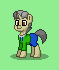 Size: 59x70 | Tagged: safe, artist:dematrix, imported from derpibooru, oc, oc:edward sanusi, pony, unicorn, pony town, clothes, green background, male, picture for breezies, pixel art, simple background, solo, stallion