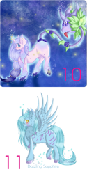 Size: 501x1000 | Tagged: safe, artist:niniibear, imported from derpibooru, oc, oc only, alicorn, original species, plant pony, pony, alicorn oc, augmented, augmented tail, duo, horn, plant, stars, tail, tongue out, wings