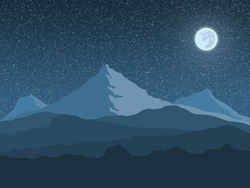 Size: 4000x3000 | Tagged: safe, artist:pholed, imported from derpibooru, background, mare in the moon, moon, mountain, mountain range, night, no pony, scenery, stars