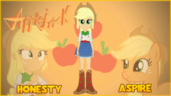 Size: 1244x700 | Tagged: safe, artist:rupahrusyaidi, imported from derpibooru, applejack, equestria girls, belt, boots, clothes, cowboy boots, cowboy hat, hat, high heel boots, shirt, shoes, skirt, solo