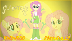 Size: 1244x700 | Tagged: safe, artist:rupahrusyaidi, imported from derpibooru, fluttershy, equestria girls, boots, clothes, high heel boots, shirt, shoes, skirt, socks, solo