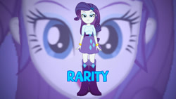 Size: 1244x700 | Tagged: safe, artist:rupahrusyaidi, imported from derpibooru, rarity, equestria girls, belt, boots, clothes, high heel boots, shirt, shoes, skirt, solo