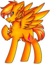 Size: 575x739 | Tagged: safe, artist:tater, imported from derpibooru, oc, oc only, pegasus, pony, cheek fluff, chest fluff, ear fluff, male, raised hoof, simple background, solo, stallion, transparent background, wings