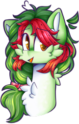 Size: 1280x1985 | Tagged: safe, artist:tater, imported from derpibooru, oc, oc only, oc:meloni, pony, bust, cheek fluff, chest fluff, ear fluff, female, looking at you, mare, open mouth, simple background, solo, transparent background