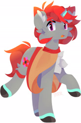 Size: 1280x1934 | Tagged: safe, artist:tater, imported from derpibooru, oc, oc only, pony, unicorn, cheek fluff, chest fluff, ear fluff, horn, looking at you, open mouth, simple background, solo, white background