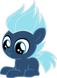 Size: 2000x2700 | Tagged: safe, artist:mckinnley, imported from derpibooru, lightning flare, earth pony, 5-year-old, colt, foal, looking down, lying, male, simple background, solo, transparent background, vector