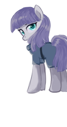 Size: 540x1012 | Tagged: safe, artist:starfallmoonlight, imported from derpibooru, maud pie, pony, looking at you, purple hair, simple background, solo, standing, white background