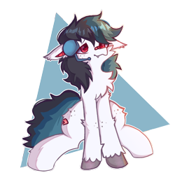 Size: 2000x2000 | Tagged: safe, artist:quinnai, imported from derpibooru, oc, oc only, bat pony, earth pony, pony, anime, bandaid, bandaid on nose, bat pony oc, chest fluff, cute, floppy ears, freckles, headset, microphone, missing cutie mark, multicolored hair, multicolored mane, ponysona, red eyes, reference, reference sheet, shading, simple background, sitting, solo, transparent background, white fur, wingless