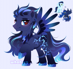 Size: 2569x2428 | Tagged: safe, artist:whohwo, imported from derpibooru, princess luna, soarin', alicorn, pegasus, pony, base used, ear fluff, eyelashes, female, fusion, hoof polish, makeup, male, mare, stallion