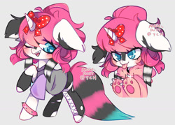 Size: 1280x916 | Tagged: safe, artist:cafne, imported from derpibooru, oc, oc only, pony, unicorn, :p, base used, blushing, bow, bracelet, duo, ear fluff, eyelashes, female, hair bow, horn, jewelry, mare, one eye closed, paw socks, tongue out, unicorn oc, wink