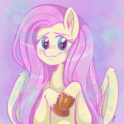 Size: 2048x2048 | Tagged: safe, artist:venusdietrap, imported from derpibooru, fluttershy, pegasus, pony, bust, female, mare, portrait, solo