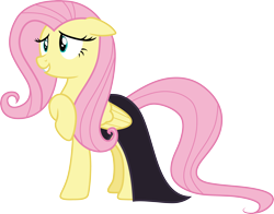 Size: 3820x3000 | Tagged: safe, artist:cloudy glow, imported from derpibooru, fluttershy, pegasus, pony, scare master, .ai available, black dress, clothes, dress, little black dress, simple background, solo, transparent background, vector