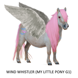 Size: 700x700 | Tagged: safe, imported from derpibooru, wind whistler, pegasus, g1, hoers, irl horse, photoshop, realistic, recolored hoers