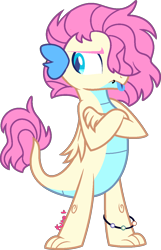 Size: 814x1266 | Tagged: safe, artist:kurosawakuro, imported from derpibooru, oc, oc only, hybrid, dragonling, interspecies offspring, magical lesbian spawn, offspring, parent:ocellus, parent:smolder, parents:smolcellus, simple background, solo, transparent background