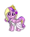 Size: 63x76 | Tagged: safe, artist:dematrix, imported from derpibooru, alicorn, pony, pony town, canterlot wedding 10th anniversary, clothes, crown, cute, dress, ear piercing, female, jewelry, mare, piercing, pixel art, regalia, simple background, solo, tiara, transparent background