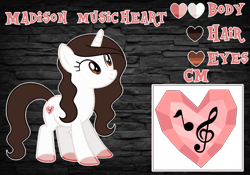 Size: 2294x1604 | Tagged: safe, artist:cindystarlight, imported from derpibooru, oc, oc:madison musicheart, pony, unicorn, female, mare, reference sheet, solo