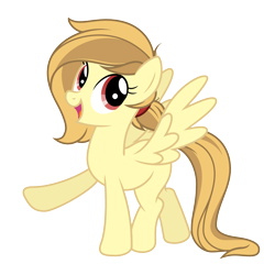 Size: 2000x2000 | Tagged: safe, artist:ashidaru, imported from derpibooru, oc, oc only, oc:alice goldenfeather, pegasus, pony, female, mare, open mouth, open smile, simple background, smiling, solo, transparent background, vector