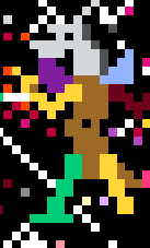 Size: 137x227 | Tagged: safe, imported from derpibooru, discord, draconequus, 8-bit, april fools, male, pixel art, r/place, reddit, solo