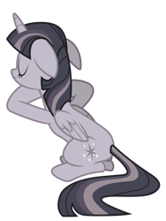 Size: 3000x4000 | Tagged: safe, artist:reginault, artist:wardex101, edit, imported from derpibooru, twilight sparkle, alicorn, pony, twilight's kingdom, depressed, discorded, discorded twilight, eyes closed, female, floppy ears, folded wings, high res, leaning, mare, meditating, meditation, sad, simple background, sitting, solo, transparent background, twilight sparkle (alicorn), twilight tragedy, vector, wings