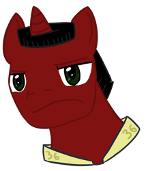 Size: 674x788 | Tagged: safe, artist:hiddenfaithy, imported from derpibooru, oc, oc only, oc:hammers, unicorn, fallout equestria, bust, fallout equestria: uncertain ties, old art, portrait, simple background, solo, transparent background