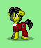 Size: 59x69 | Tagged: safe, artist:dematrix, imported from derpibooru, cyborg, earth pony, pony, robot, robot pony, pony town, clothes, green background, male, picture for breezies, pixel art, simple background, solo, stallion