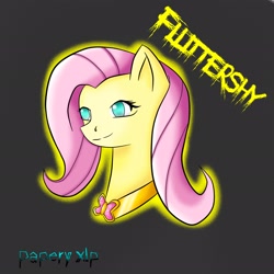 Size: 2048x2048 | Tagged: safe, artist:papery xlp, imported from derpibooru, fluttershy, pegasus, pony, bust, solo