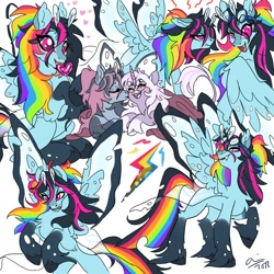 Size: 2000x2000 | Tagged: safe, artist:creeate97, imported from derpibooru, oc, oc only, changeling, pegasus, pony, solo