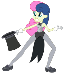 Size: 2600x3001 | Tagged: safe, artist:gmaplay, imported from derpibooru, bon bon, sweetie drops, all's fair in love and friendship games, equestria girls, friendship games, bare shoulders, magician outfit, simple background, sleeveless, solo, transparent background