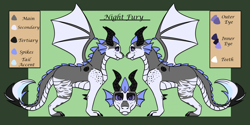 Size: 2932x1471 | Tagged: safe, artist:hiddenfaithy, imported from derpibooru, oc, oc:night fury, dragon, commission, quadrupedal, reference sheet, side view