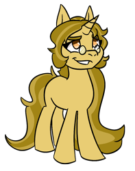 Size: 798x1012 | Tagged: safe, artist:hiddenfaithy, imported from derpibooru, oc, oc only, oc:biege, pony, unicorn, colored, flat colors, glasses, long mane, simple background, solo, standing, transparent background