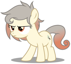 Size: 3360x3020 | Tagged: safe, artist:strategypony, imported from derpibooru, oc, oc only, oc:osha, earth pony, pony, earth pony oc, female, filly, foal, frown, gradient mane, gradient tail, high res, shadow, simple background, solo, tail, transparent background, unamused