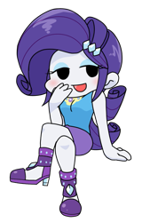 Size: 533x833 | Tagged: safe, alternate version, artist:batipin, imported from derpibooru, rarity, equestria girls, chibi, female, friday night funkin', open mouth, rarity peplum dress, simple background, solo, transparent background