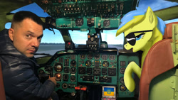 Size: 1120x630 | Tagged: safe, anonymous artist, imported from derpibooru, oc, oc:ukraine, human, pony, arestovich, irl, nation ponies, op is a duck, op is trying to start shit, photo, plane, ponified
