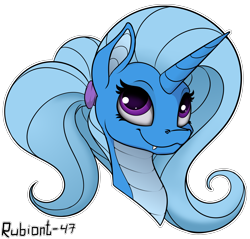 Size: 3112x2976 | Tagged: safe, artist:rubiont, imported from derpibooru, oc, oc only, oc:triksa, original species, pony, snake, snake pony, bust, cute, portrait, simple background, smiling, solo, transparent background