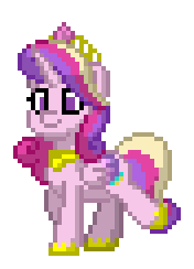 Size: 176x244 | Tagged: safe, imported from derpibooru, princess cadance, alicorn, pony, pony town, animated, pixel art, simple background, solo, transparent background