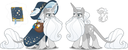 Size: 5000x1977 | Tagged: safe, artist:orin331, imported from derpibooru, star swirl the bearded, classical unicorn, pony, unicorn, bag, beard, bell, blaze (coat marking), bushy brows, clothes, cloven hooves, coat markings, elderly, facial hair, facial markings, glowing, glowing horn, hat, high res, horn, leonine tail, levitation, magic, magic aura, potion, redesign, robe, robes, saddle bag, shadow, simple background, socks (coat markings), solo, starswirl's book, telekinesis, transparent background, unshorn fetlocks, white mane, wizard, wizard hat, wizard robe, wrinkles
