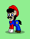 Size: 59x76 | Tagged: safe, artist:dematrix, imported from derpibooru, earth pony, pony, pony town, cap, clothes, facial hair, green background, hat, male, mario, mario's hat, moustache, nintendo, pixel art, ponified, simple background, solo, stallion, super mario bros.
