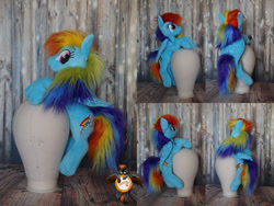Size: 1328x1000 | Tagged: safe, artist:essorille, imported from derpibooru, rainbow dash, pony, irl, photo, plushie, solo