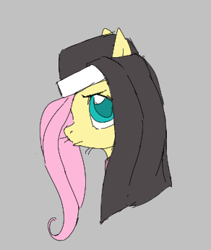 Size: 292x346 | Tagged: safe, fluttershy, pony, aggie.io, clothes, female, frown, looking at you, lowres, mare, nun, simple background, whiskers